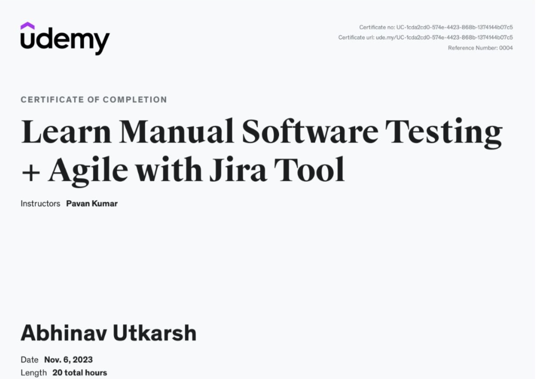 Udemy Certificate 2